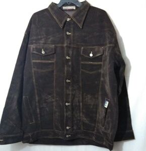 Jeans wear Cy gas brown velour button up jacket